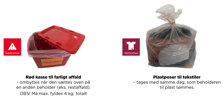 Farligt affald og Tekstil